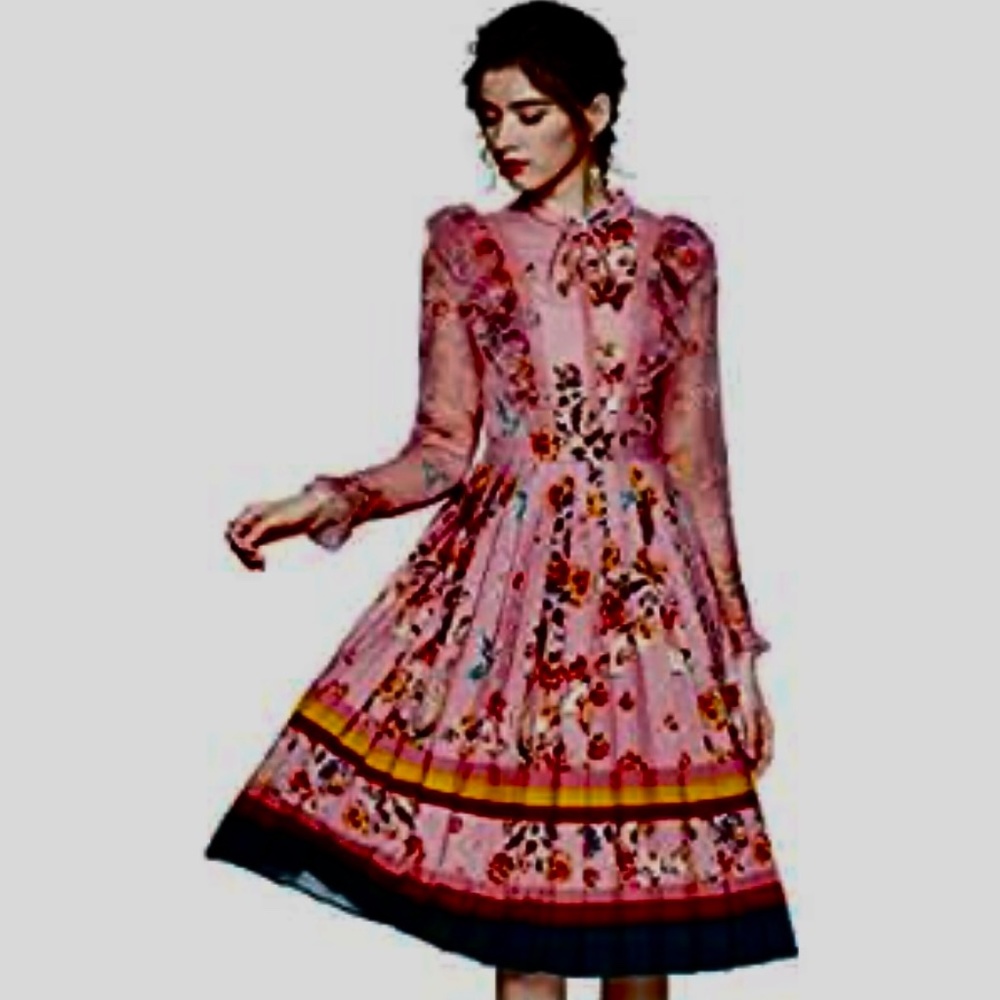 LAI MENG 5 CATS Pink Dress